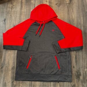 Russell Athletic Men’s Red Gray Pullover Hoodie Men XL Casual Sweatshirt College
